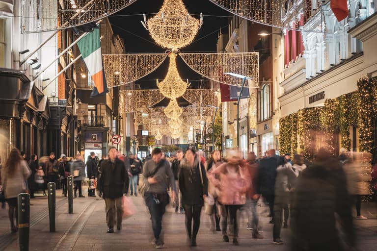 Christmas lights are already going up around Dublin city Christmas lights are already going up around Dublin city