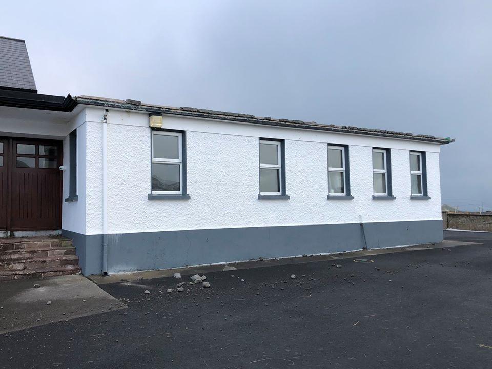Severe winds blow the roof off a national school in Mayo