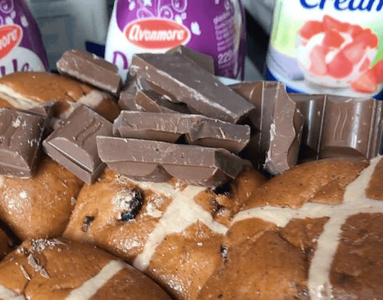 This delicious Hot Cross Bun and Butter Pudding recipe is the perfect dessert for your Easter dinner This delicious Hot Cross Bun and Butter Pudding recipe is the perfect dessert for your Easter dinner