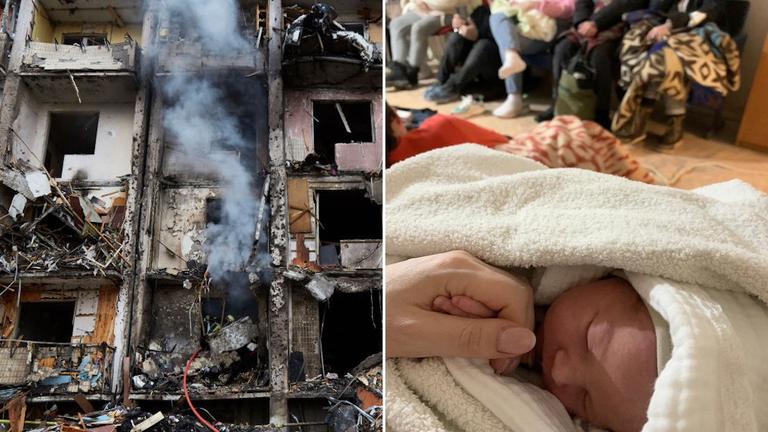 Mum gives birth to miracle baby in Ukraine hospital underground shelter Mum gives birth to miracle baby in Ukraine hospital underground shelter