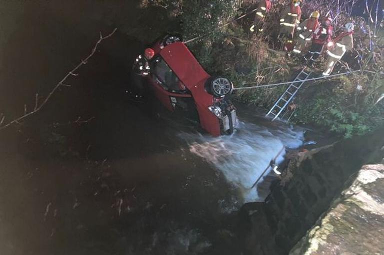 Two people rescued from car that entered water in Antrim Two people rescued from car that entered water in Antrim