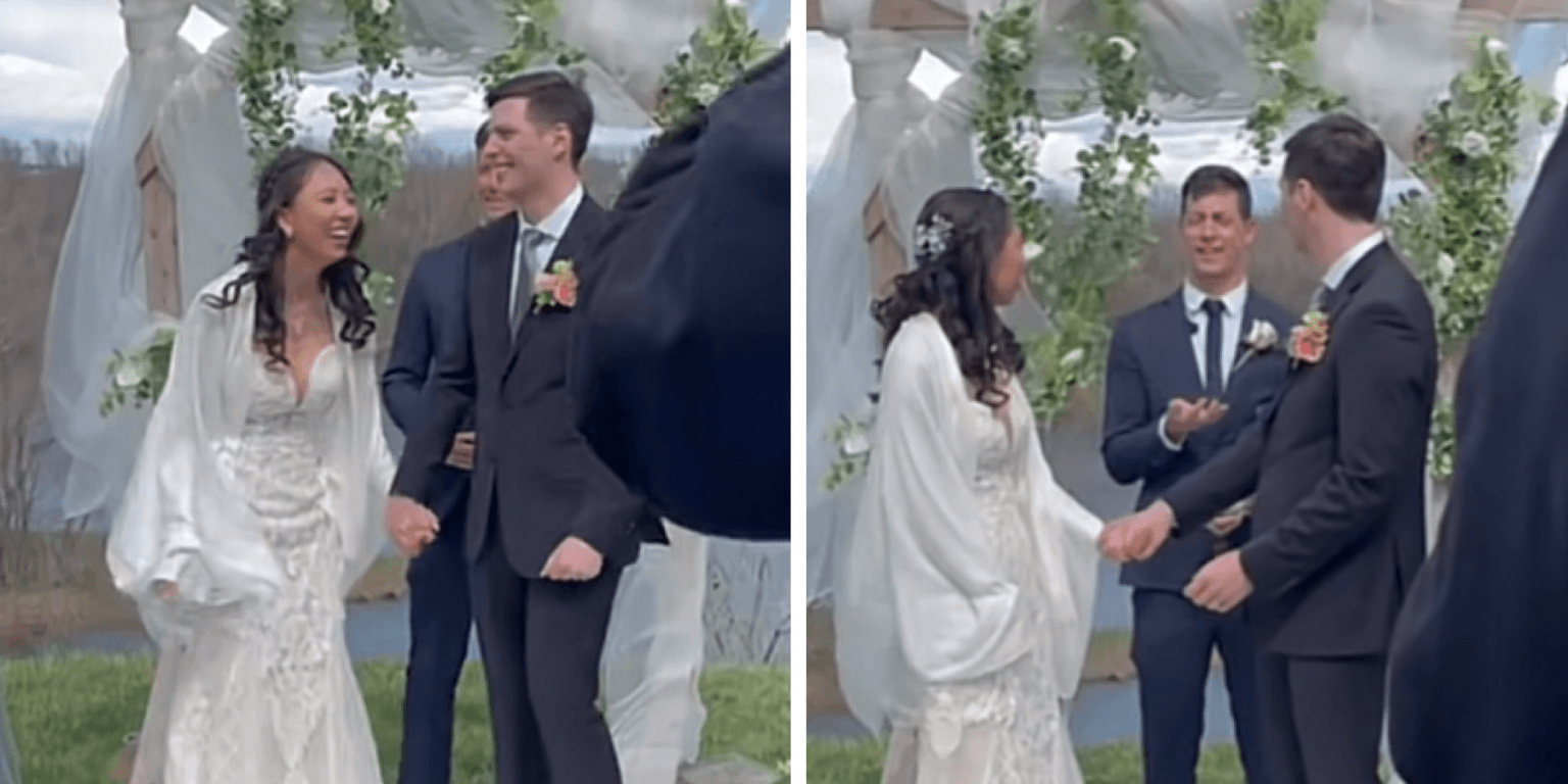 Bride and groom praised for interesting way they decided on surname