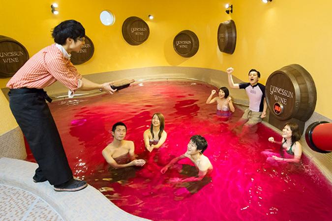 You can now swim in a pool full of red wine You can now swim in a pool full of red wine