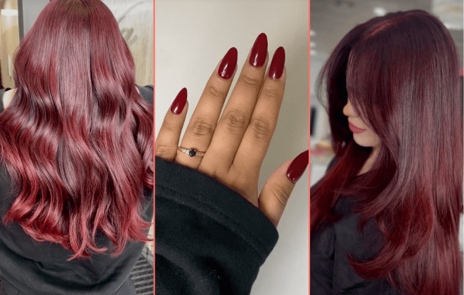 Dark Cherry Red: the hair and nail colour you’re going to want to get in on Dark Cherry Red: the hair and nail colour you’re going to want to get in on