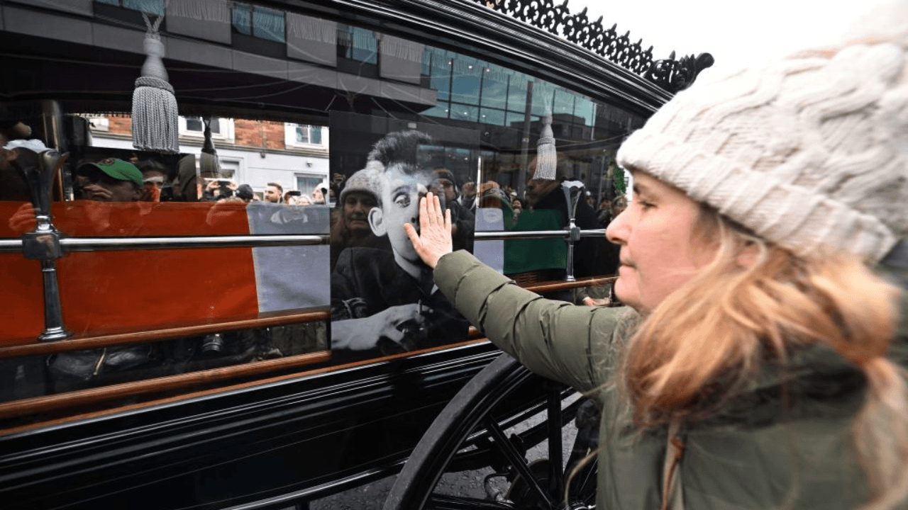 Thousands line the streets of Dublin to say goodbye to Shane MacGowan