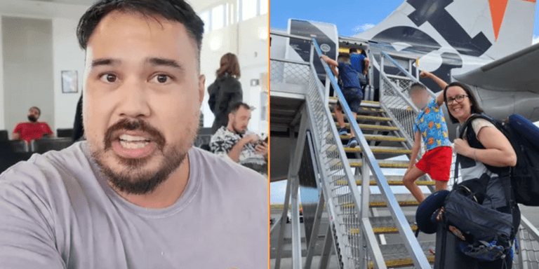 Dad gets entire family kicked off flight after taking photo of plane boarding Dad gets entire family kicked off flight after taking photo of plane boarding