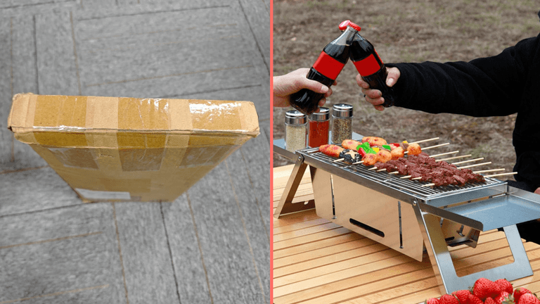 Portable BBQ that folds completely flat is the ultimate festival and camping hack Portable BBQ that folds completely flat is the ultimate festival and camping hack