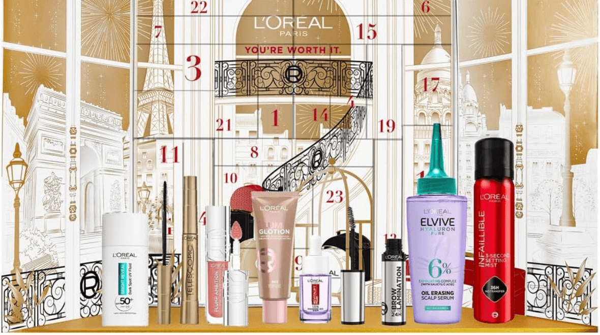 L’Oréal Paris beauty advent calendar on sale with 73% off in Black Friday sale